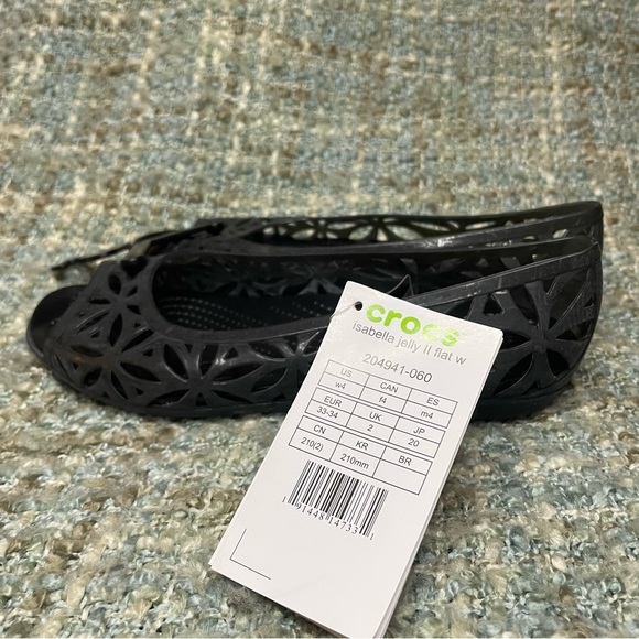 Crocs Isabella Jelly II Flat Ballet in Black - Picture 5 of 5
